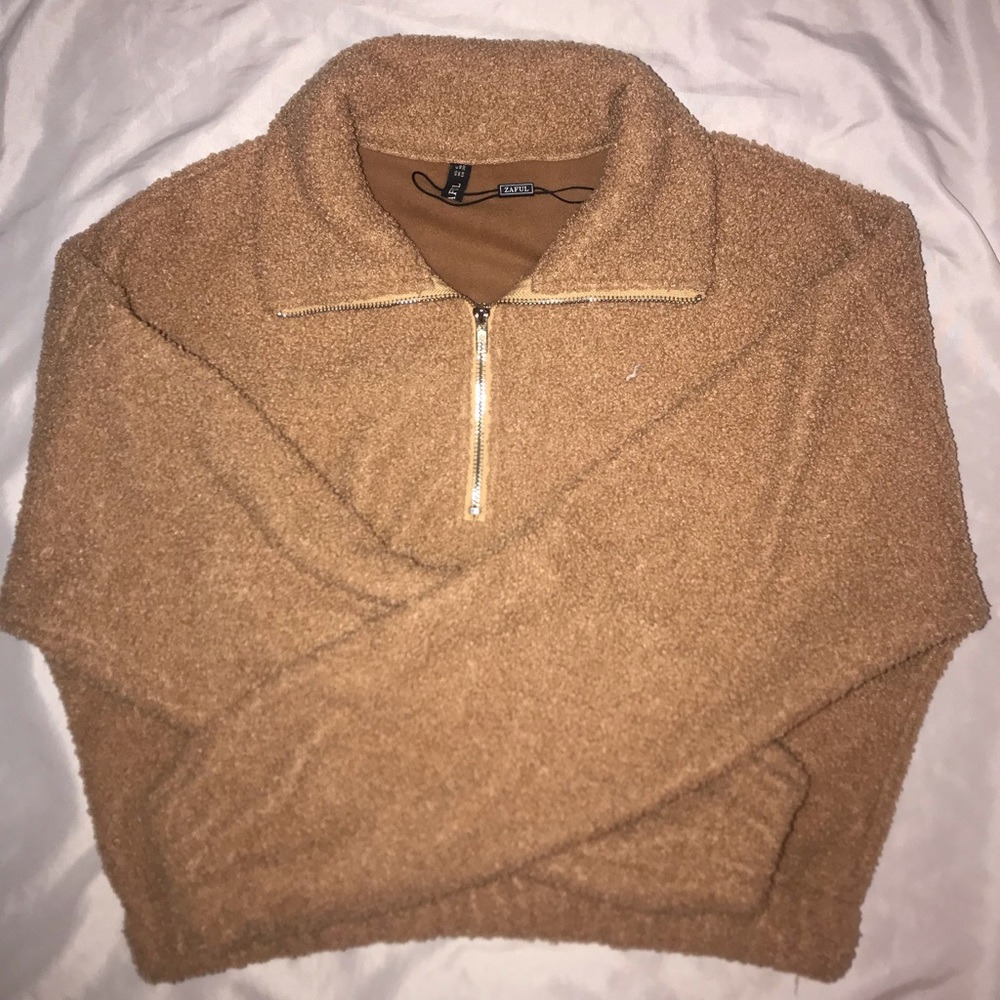 Zaful long sleeve (wool like) crop top/sweater